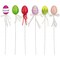 Northlight Set of 6 Colorful Speckled and Glittered Easter Egg Picks, 14.5&#x22;